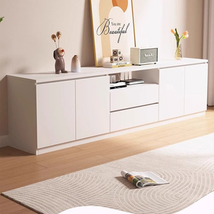 铝合金电视柜高柜现代落地一体靠墙收纳柜客厅家用带抽定制储物柜