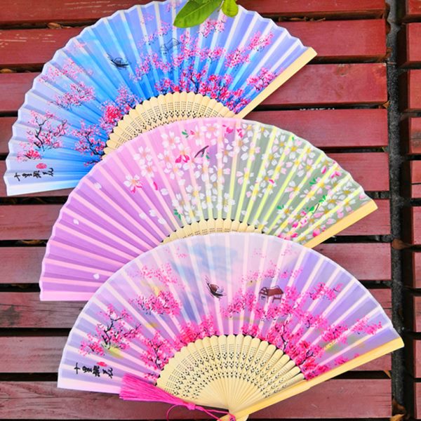 扇子折扇中国风舞蹈扇女夏季折叠扇古装儿童汉服拍照古典古风折扇