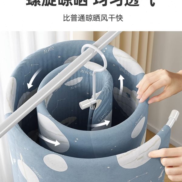 晒被子神器家用阳台室外飘窗螺旋式凉被架床单被罩不锈钢晾大衣架