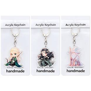 买2送1，指环王亚克力钥匙扣阿尔温甘道夫挂件莱格拉斯魔戒挂饰