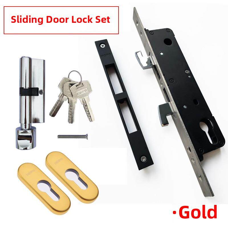 深圳浩博断桥铝合金滑动门锁双钩锁本体滑动门钩锁玻璃门锁锁芯