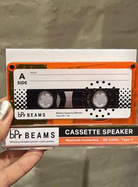 bPr BEAMS 便携盒式磁带型蓝牙扬声器 USB Type-C 播放器