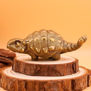 不二马大叔X守林动画联名款黄铜甲龙摆件手把件高端收藏镇宅招财