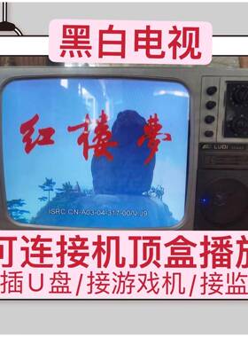 可播放老式黑白电视机复古怀旧影视道具民俗老物件摆件装饰品真机