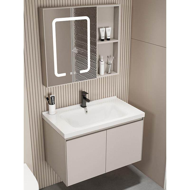 奶油风格空间铝制浴室柜浴室一体脸盆柜组合脸盆法式简单脸盆,家装主材,浴室柜组合,淘宝优惠券,粉丝福利购,淘宝优惠卷