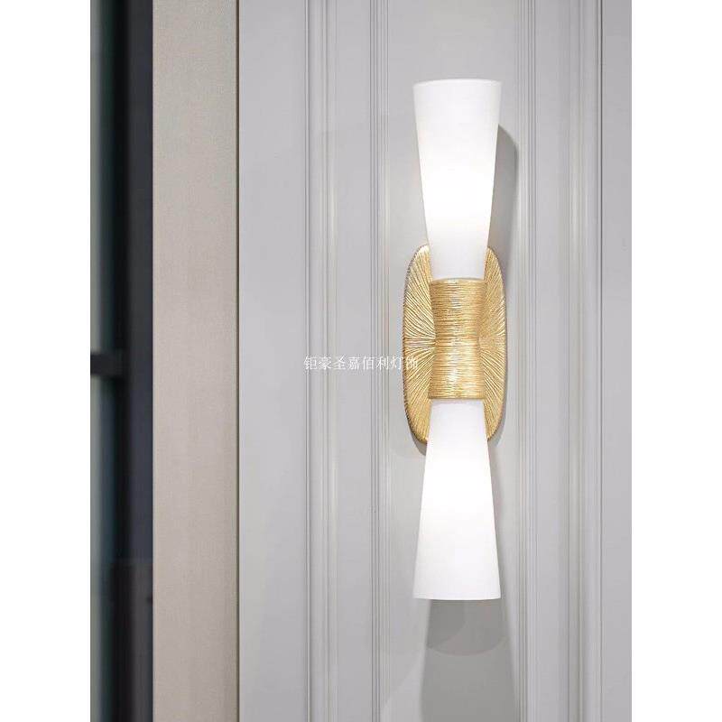 后现代无障碍奢华简约创意美式客厅卧室浴室入口金箔壁灯覆古时尚
