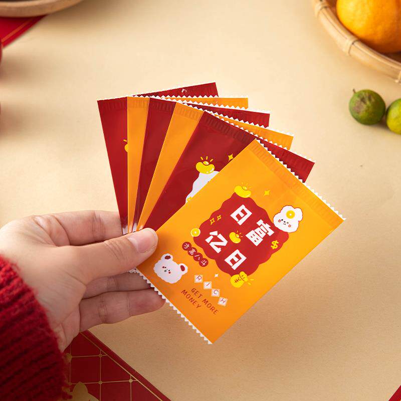 新年新款雪花酥包装袋牛轧糖饼干糖果机封袋可爱卡通图案单独包装