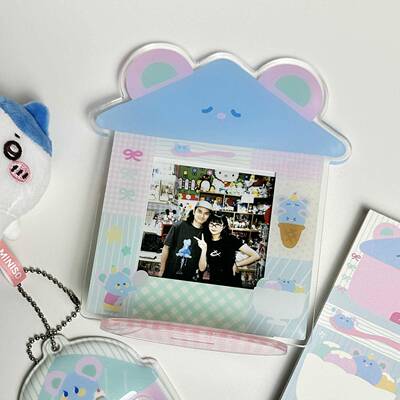 少女岛原创鼠鼠小房子SQ拍立得相框压克力立牌摆件礼物