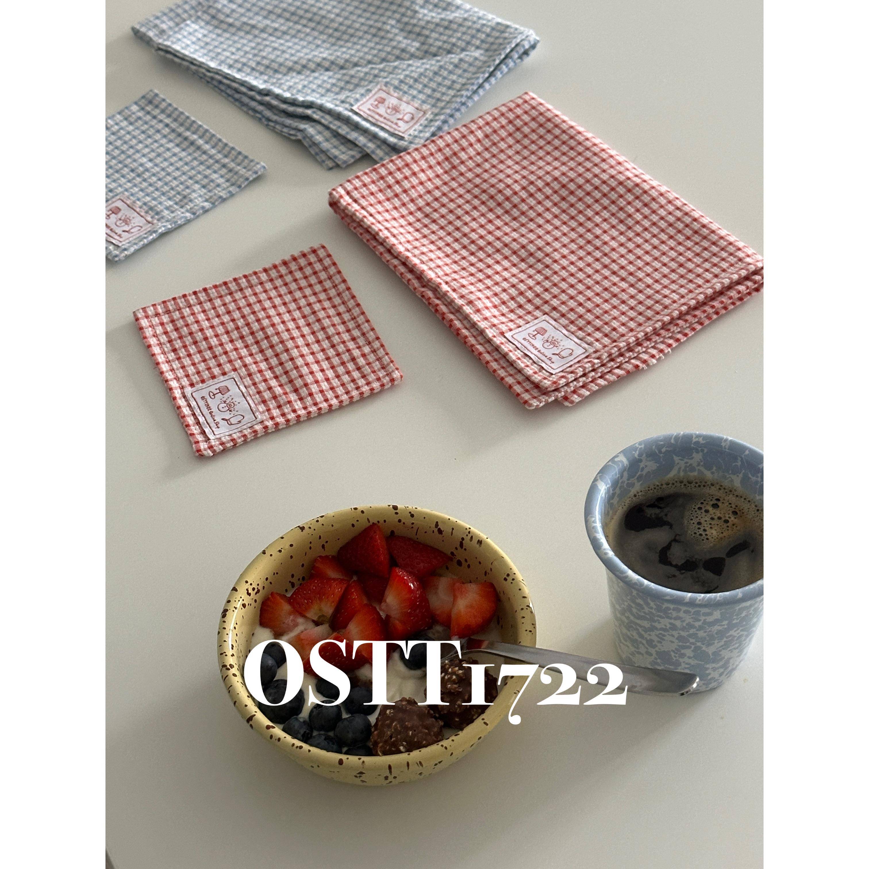 〈迷你碎片〉OSTT1722格子餐垫/杯垫简约ins氛围感家居餐垫图片
