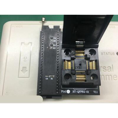 RT809HSE翻盖座变频空调MCU IRMCK341_343_311转接座RT-QFP64-01