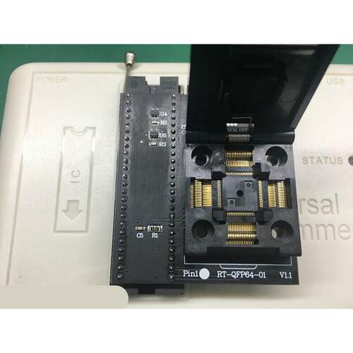 RT809HSE翻盖座变频空调MCU IRMCK341_343_311转接座RT-QFP64-01