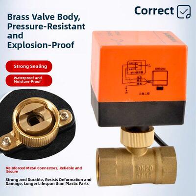 电动双向球阀中央空调风扇盘管太阳能热水器电动阀Dn20 25 40 50