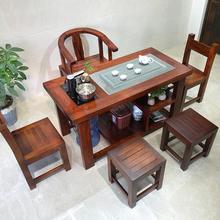 原木茶桌椅组合实木功夫茶桌阳台泡茶桌小型1米小茶桌家用小茶台
