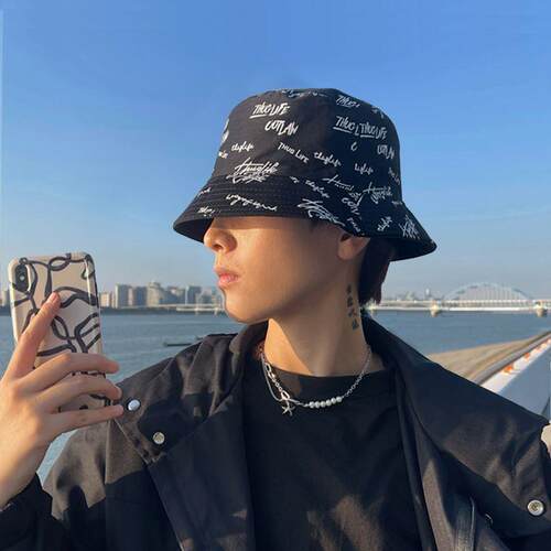 帽子男潮渔夫帽男士夏季大头围防晒遮阳帽学生春秋太阳帽盆帽四季