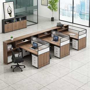 职员办公桌屏风员工电脑办公桌椅组合246人卡座财务室单人办公桌