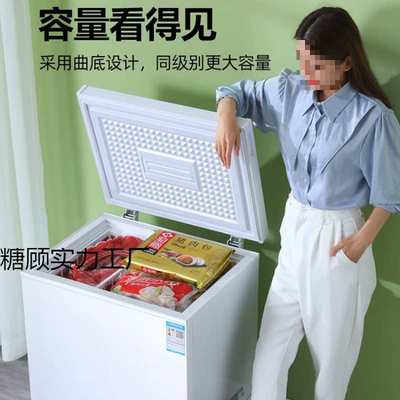 家用租房节能小型冰柜无霜迷你冰箱全冷冻冷藏两用雪糕冷柜