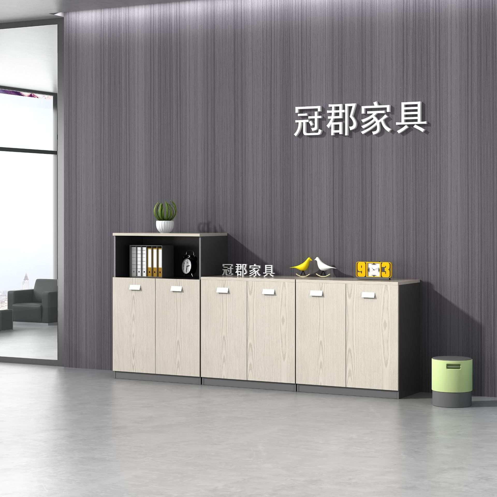 办公室文件柜简约储物柜矮柜办公柜隔断书柜资料柜档案柜带锁柜子