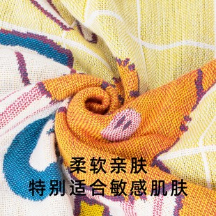 儿童洗脸毛巾纱布方巾小柔软幼儿园家用童巾吸水面巾可挂式