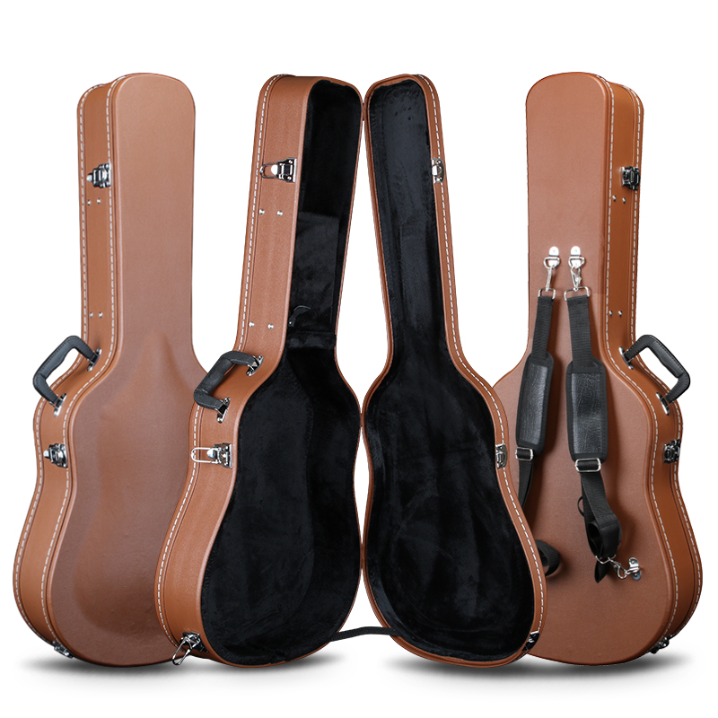 木吉他琴盒40寸41寸民谣箱防潮防震抗压木质皮箱可托运双肩吉它包