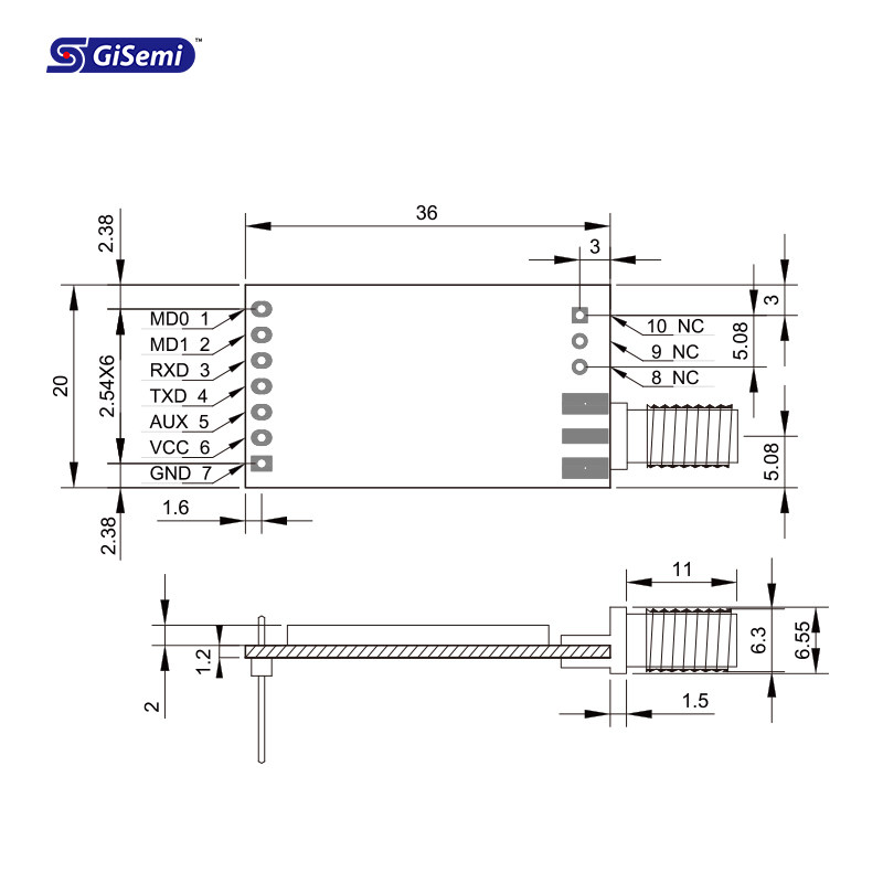 LoRa模块通信LLCC68替SX1278/62芯片433无线串口模块远距离开发板