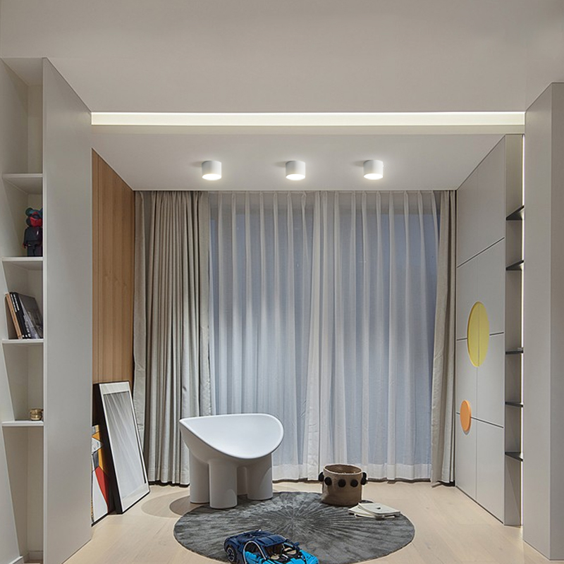 新款led明装圆形筒灯简约入户门厅走廊过道阳台储物衣帽间吸顶灯