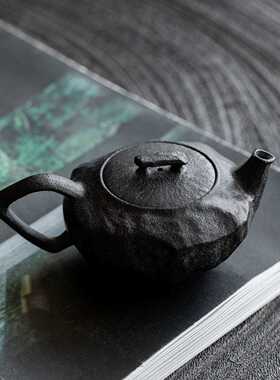大师手工雕刻艺术茶壶 天然冰碛岩泡茶壶 透光高档收藏石壶