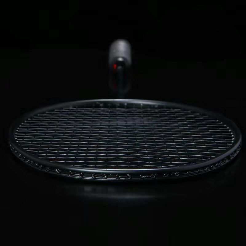 羽毛球拍全碳素超轻4U双单拍套装耐用双打训练小黑拍成人进攻型