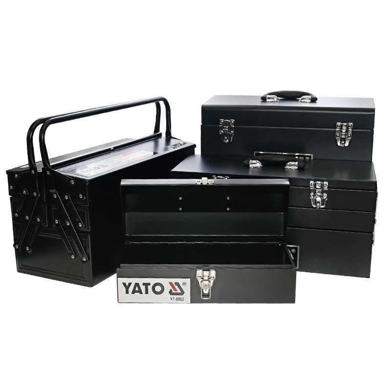 YATO铁皮工具箱不锈烤漆翻斗手提式大号工业级带锁扣五金收纳箱子,电子元器件市场,其它元器件,淘宝优惠券,粉丝福利购,淘宝优惠卷