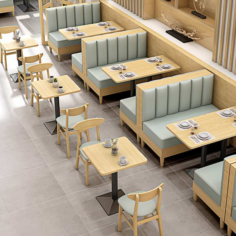 实木卡座西餐厅咖啡厅甜品店靠墙沙发餐饮酒吧清吧奶茶店桌椅组合