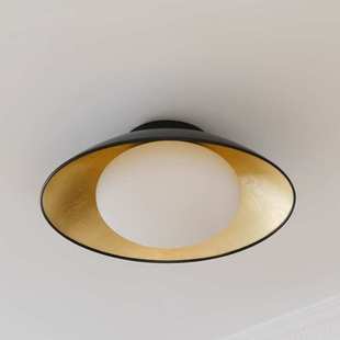 中古黑金箔汤圆吸顶灯vintage小众个性精装房餐厅居室书房LED