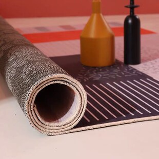 新款美式黑色民族风地毯客厅沙发茶几垫法式复古卧室床边地毯加厚