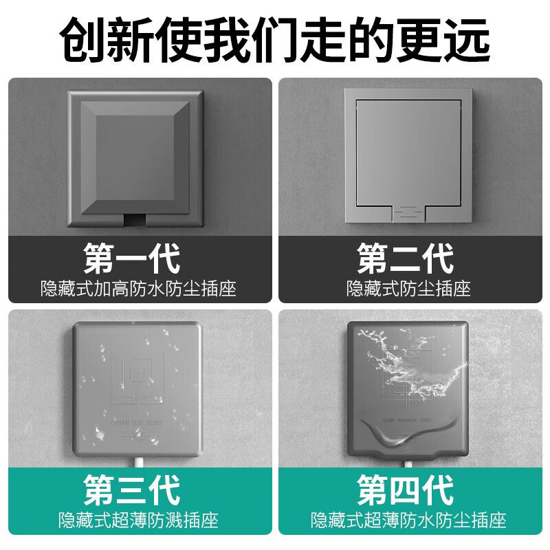 电工开关插座86家用暗装隐藏式嵌入式冰箱热水器防水防溅插座面板