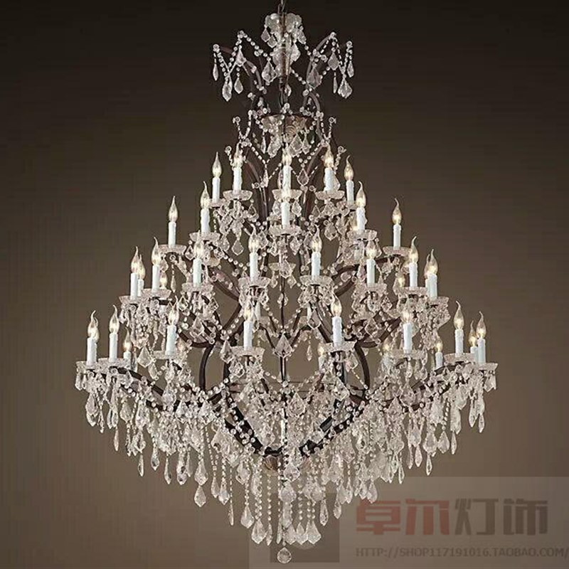 美式铁艺复古餐厅客厅个性酒店工程水晶灯创意北欧式别墅田园吊灯