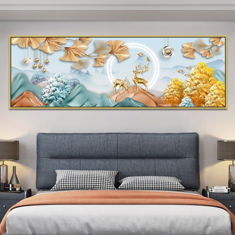 卧室床头装饰画自粘墙贴纸画酒店宾馆客厅房间沙发背景墙壁纸贴画,家居饰品,现代装饰画,淘宝优惠券,粉丝福利购,淘宝优惠卷