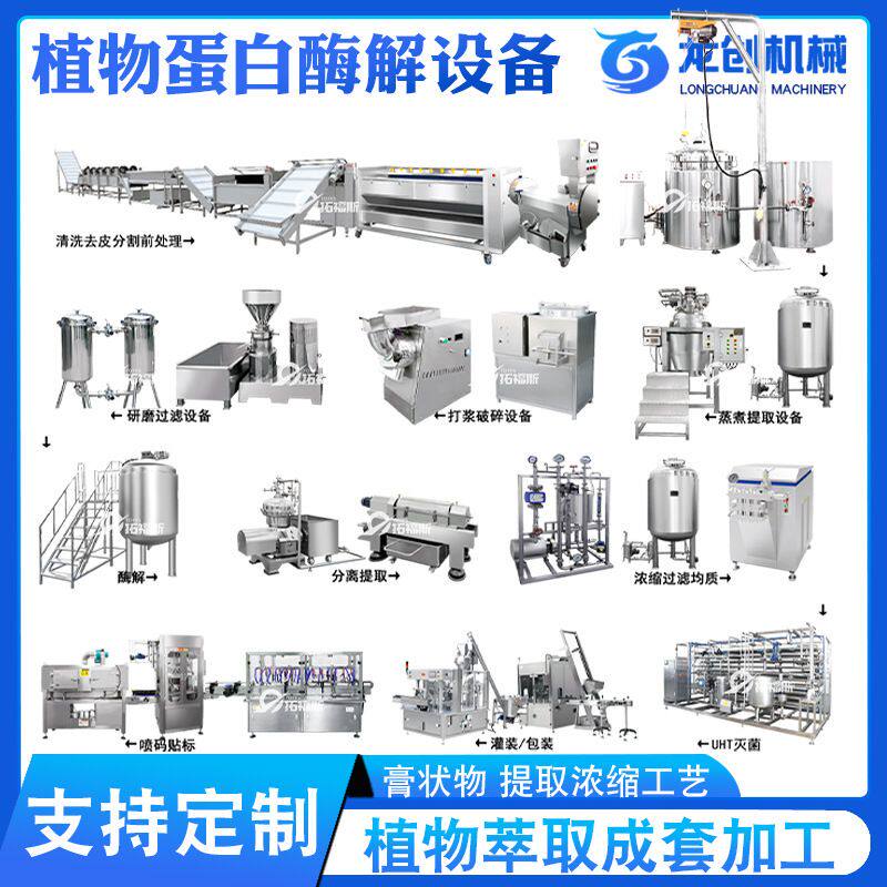 动物肽生产线 肉类骨类水产类低温萃取浓缩 蛋白膏提取生产设备