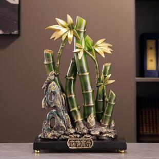 节节高升竹子摆件客厅玄关招财装饰办公室送老师高档升职乔迁礼品