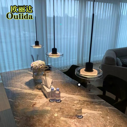 北欧创意极简三头餐厅吊灯设计师艺术单头玻璃吧台简约床头小吊灯