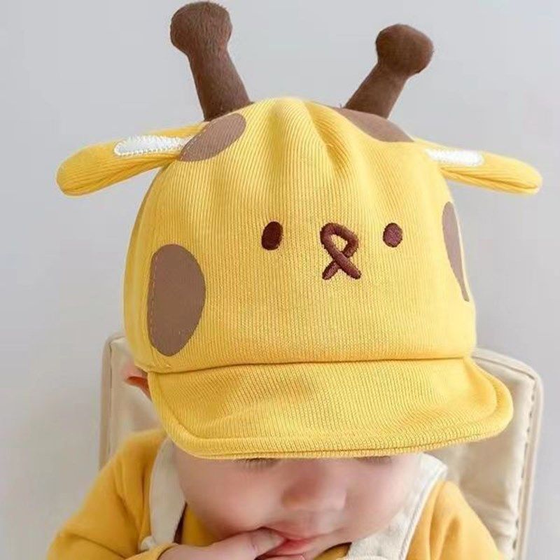 婴儿帽子春秋夏薄款男女宝宝儿童小孩遮阳5-12月卡通鸭舌帽1-2岁