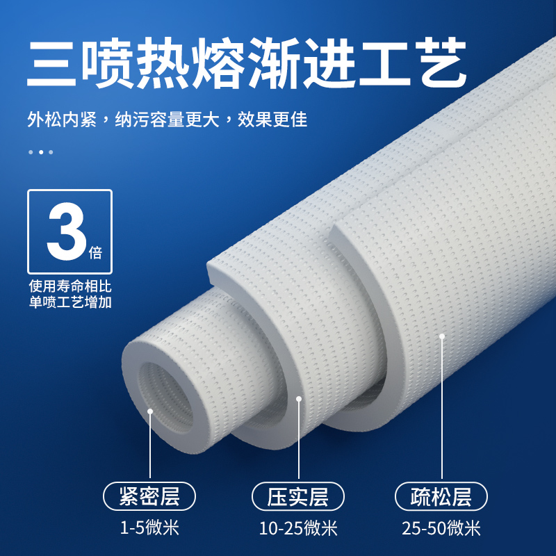 净水器滤芯10寸PP棉滤芯家用前置三级过滤器净水机活性炭通用配件