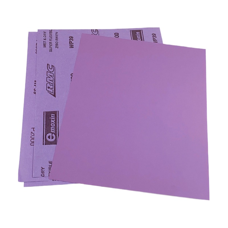 理研耐水砂纸汽车家具木器抛光打磨粗细砂纸紫色干磨砂RMC2000#