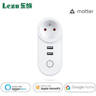 Matter协议可跨平台双USB插座HomeKit定时Home Assistant智能插座