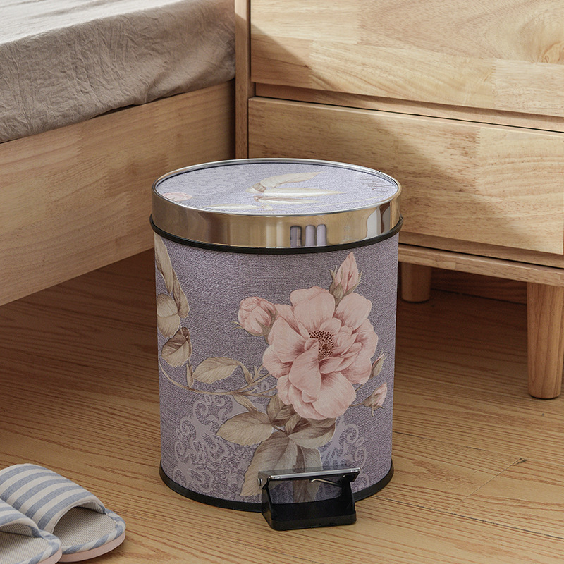 塑料皮革垃圾桶批发家用客厅厨房卫生间卧室脚踏有盖垃圾桶酒店用