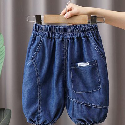 男童短裤夏季薄款儿童牛仔裤七分裤夏装宝宝中裤灯笼裤韩版中小童