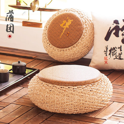 日式四季草编榻榻米蒲团打坐垫禅坐茶道草垫飘窗地台炕桌坐垫坐墩