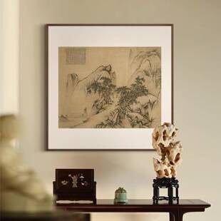 544景墙 饰画饭店道饭景厅走廊过高端气大背X 新中式 客厅玄关风装