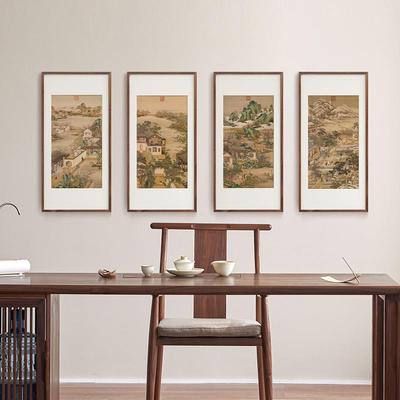 壁十二民月令 春景HN0252山水画玄新中式古关典装饰画巨幅酒店宿