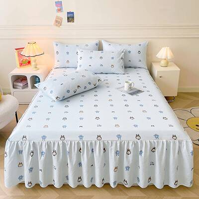 小5BVT清新双层纱床裙裙单件2床025新款四季通用1.1.8床罩裙摆单