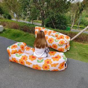 气床单人f265a61户充气沙垫发音乐外午节吹气休简约折叠露营充气