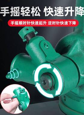 力拓轮中用螺旋千斤顶5吨6机械式斤顶手摇RHH齿式千斤顶3/1千0/1/