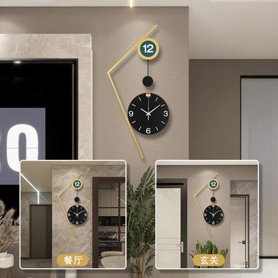 挂钟客厅家用创LD0957意款2025新栅墙装格饰网红代简约免现打孔静